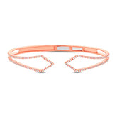 0.44ct 14k Rose Gold Diamond Bangle